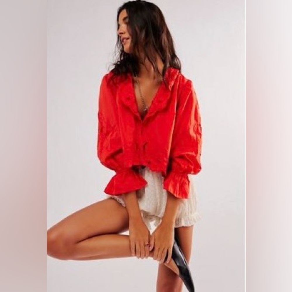 Free People Maisie Cutwork Top        Sz XS